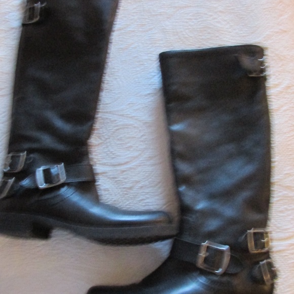 Arturo Chiang Tall Leather Motorcycle Boots 6.5 - Picture 2 of 7